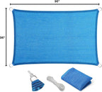 Eden's Decor Straight Flat-Edged 8' x 9' Blue Sun Shade Sail Rectangular - Image 9