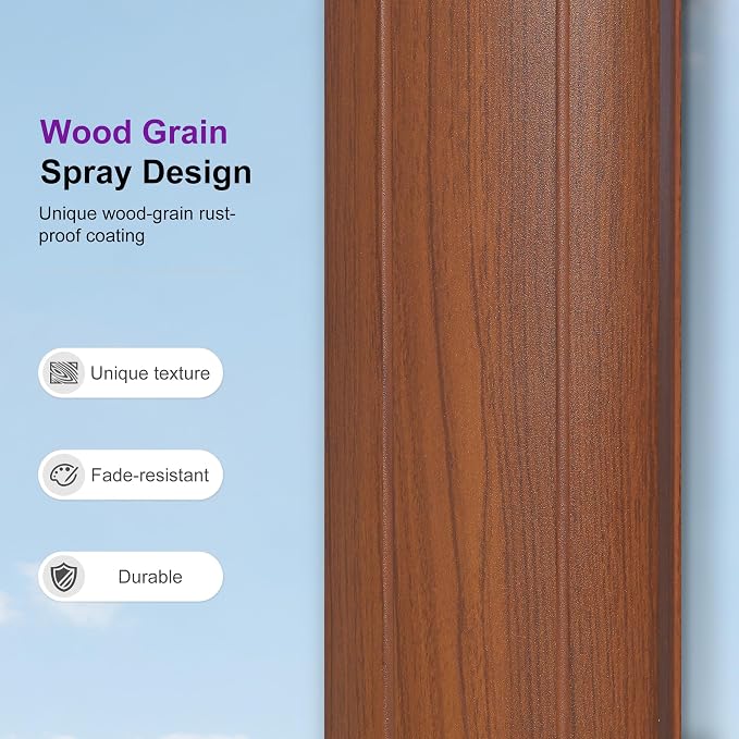 PURPLE LEAF Patio Umbrella 13ft Extra Large Wood-Grain Finish, UPF 50+ sun - Image 3