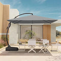 Grand patio Sunbrella 10x10 FT Large Cantilever Square Umbrella, Charcoal | by GrandPatio