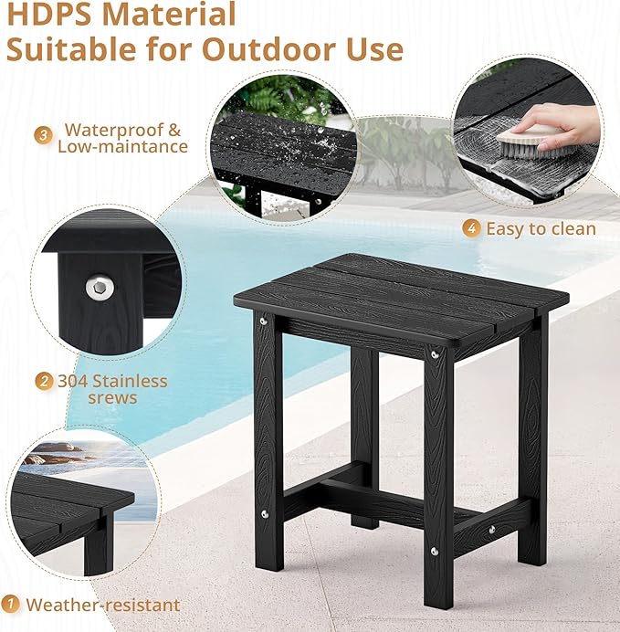 LUE BONA Outdoor Rocking Chairs Set, HDPS Poly Porch Rockers - Image 6