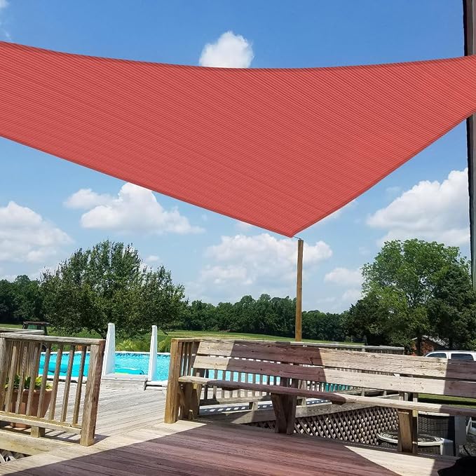 Windscreen4less 3' x 3' x 3' Sun Shade Sail Triangle Outdoor Canopy Cover UV - Image 6