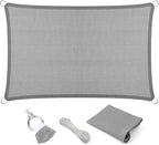 Eden's Decor Straight Flat-Edged 6' x 20' Grey Sun Shade Sail Rectangular by EdensDecorInc