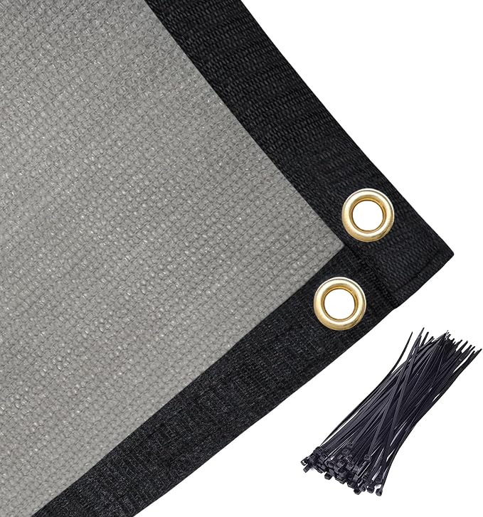 Amagenix 90% Shade Fabric 15'X 16' Gray Sun Shade Cloth - Image 6