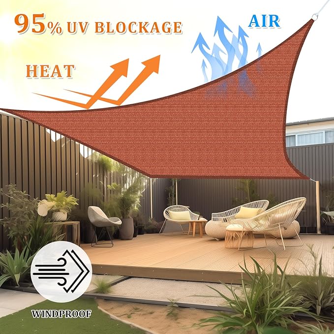 Shade&Beyond 10'x28' Sun Shade Sail Canopy Rectangle, UV Block Breathable - Image 2