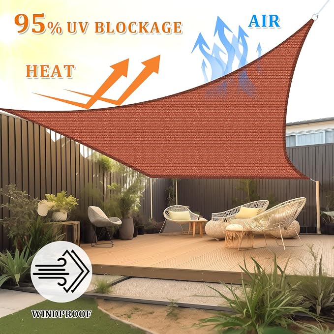 Shade&Beyond 16'x28' Sun Shade Sail Canopy Rectangle, UV Block Breathable - Image 2