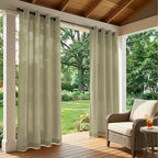 Set of 6 Outdoor Curtains for Patio Waterproof, Breathable Grommet Panels for - Image 2