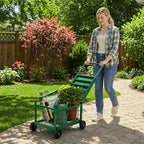 Garden Seat with Wheels, Rolling Garden Stool Heavy Duty Gardening Cart with - Image 8