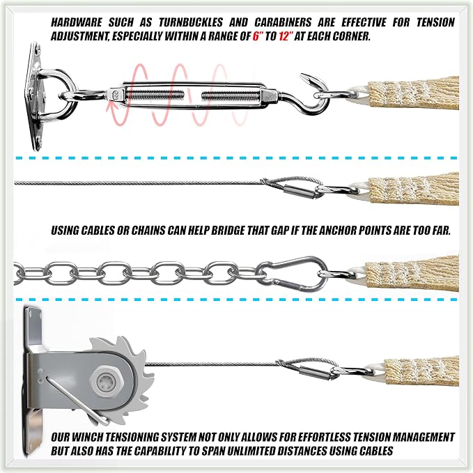 Colourtree CTAPR1220 Custom Size 11' x 21' Sand Beige Sun Shade Sail Canopy UV - Image 7