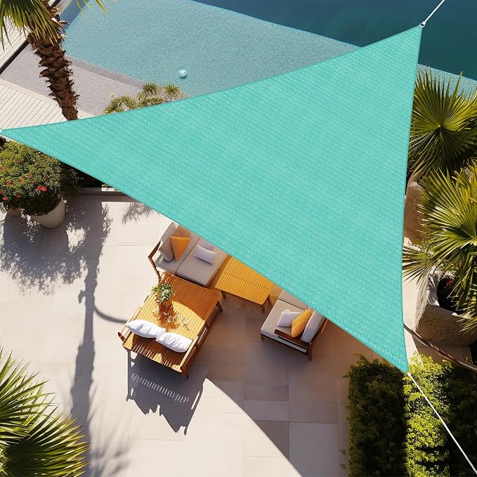 Shade&Beyond Custom Sun Shade Sail 13'X15'X19.8'Triangle Sun Sail Shades Patio by ShadeBeyond