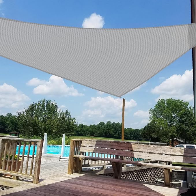 Windscreen4less 13' x 13' x 13' Sun Shade Sail Triangle Outdoor Canopy Cover UV by Windscreen4less