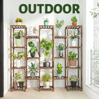 Plant Stand Indoor Outdoor, 17 Tiered Plant Shelf Wood Plant Rack | Tall Plant - Image 6