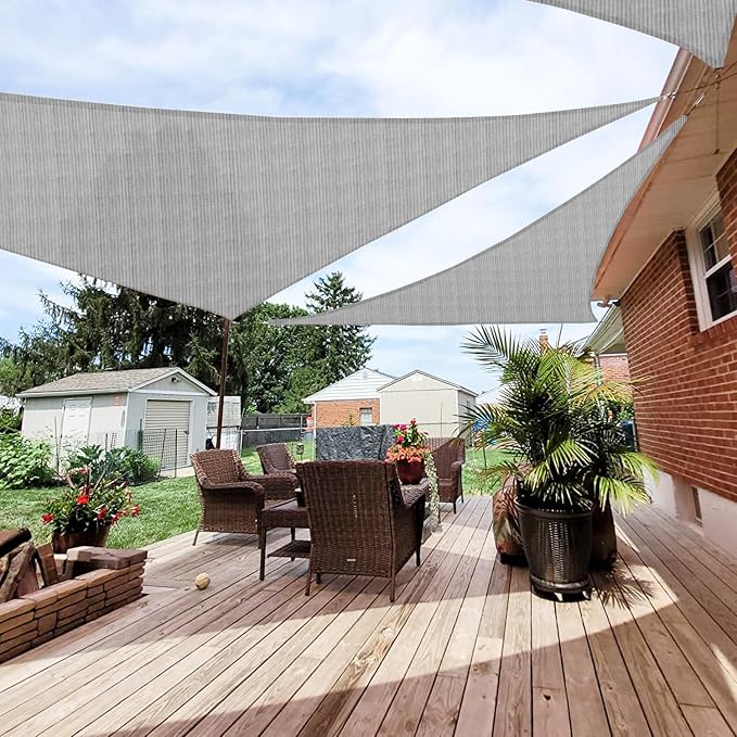 Patio Paradise 10' x 10' x 10' Sun Shade Sail Triangle Canopy Shade Cloth by Patio