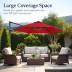 Best Choice Products 10ft Offset Cantilever Hanging Market Patio Umbrella - Image 4