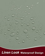 Grommet Outdoor Curtains for Patio Waterproof 8 Pcs 54x108 In Sage Green | - Image 4