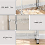 M MZG 3 Tiers Shelf Metal Storage Shelves Wire Rack Closet Organizers - Image 3