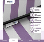 Midtown Umbrellas 10-Year-No-Fade - 8 Ft - UV Proof Purple/White Stripes Fabric - Image 3