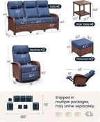 Resort-Grade Recliners Patio Furniture, 6.2" Ultra Thick Cushions | Heavy Duty - Image 2