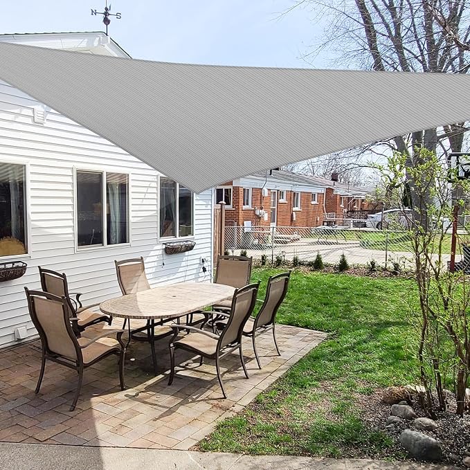 Windscreen4less 13' x 13' x 13' Sun Shade Sail Triangle Outdoor Canopy Cover UV - Image 6