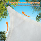 Shade&Beyond Custom Sun Shade Sail 18'x18'x25.5' Triangle Sun Sail Shades Patio - Image 5