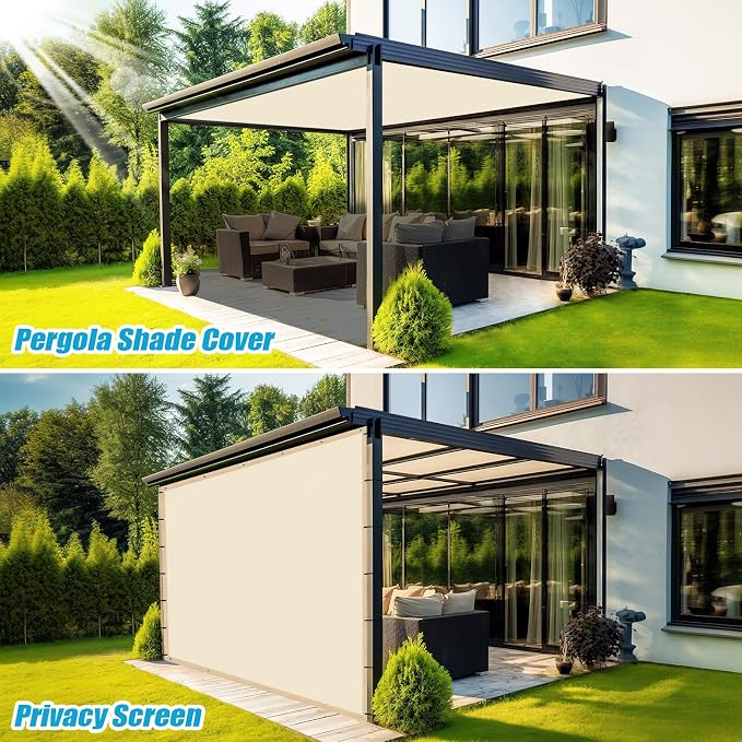 Amagenix 90% Pergola Shade Cover 7' X 10' Sun Shade Cloth - Image 5