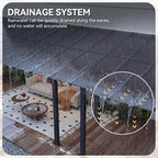 Aoxun 42’x10’ Gazebo with Aluminum Frame & Polycarbonate Panel, Outdoor Patio - Image 6