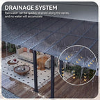 Aoxun 26’x10’ Gazebo with Aluminum Frame & Polycarbonate Panel, Outdoor Patio - Image 6