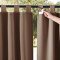 NICETOWN Outdoor Curtainss for Patio Waterproof, Self-Stick Tab Top Blackout by NICETOWN