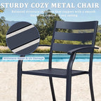 Patio Dining Chairs Set of 2, Wrought Iron Patio Furniture Chairs - Image 5