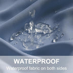 RYB HOME Extra Wide Outdoor Curtains 2 Panels or Patio Waterproof | Blackout - Image 5