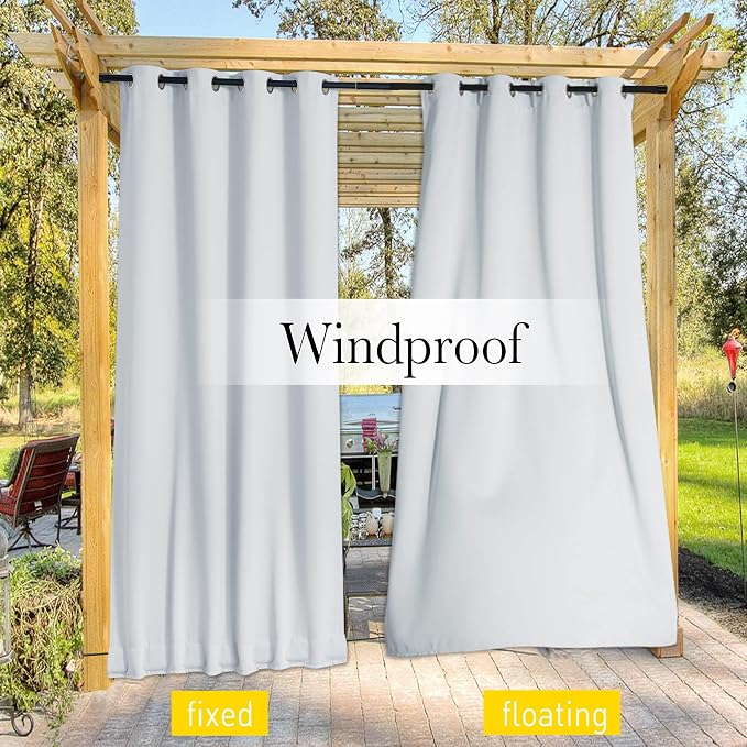 NICETOWN 2 Panels Outdoor Curtains - Image 6