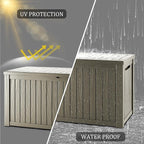 TARKARI 150 Gallon Lockable Resin Deck Box, Waterproof & UV-Resistant Outdoor - Image 5