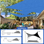 SUNNY GUARD 12' x 12' x 12' Triangle Shade Sail 95% UV Block Outdoor Canopy | - Image 5