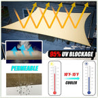 Amgo Custom Size 11' x 21' x 23.7' White Right Triangle Sun Shade Sail UPF50+ - Image 2