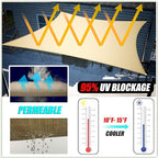 Amgo Custom Size 12' x 12' x 12' Black Triangle Sun Shade Sail UPF50+ AGTAPT12 - Image 2