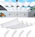 Retractable Sun Shade Sail 7' x 21' Waterproof Wave Pergola Shade Cover by WoaceSunShadeSail