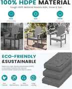 SERWALL HDPE Stackable Adirondack Chairs Set of 2, Space-Saving - Image 5