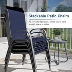 Amopatio Patio Chairs Set of 4, Outdoor Stackable Dining Chairs - Image 5