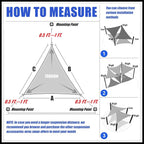Royal Shade 10' x 10' Custom Size Beige Rectangle Sunshade Sail - Image 8