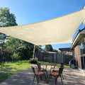 Sun Shade Sail 10'x21' Butter Cream Rectangle Custom Size | 95% UV Block by SUNLAX