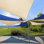 Patio Paradise 8' x 8' x 7'11" Sun Shade Sail Triangle Canopy, Permeable Shade - Image 4