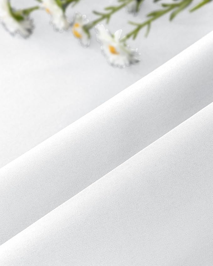 Windproof Outdoor Curtains for Patio Waterproof 6 Pcs 54x84 In White | Grommet - Image 8