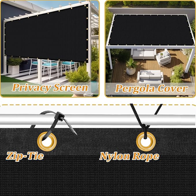 Shade&Beyond Customized Size 5' X 12' Shade Cloth - Image 4