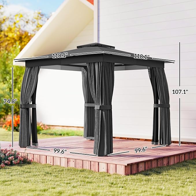 Outsunny 10' x 10' Outdoor Patio Gazebo - Image 7