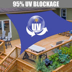Neween Sun Shade Sail Rectangle Canopy, Waterproof & UV Block Sunshade - Image 3