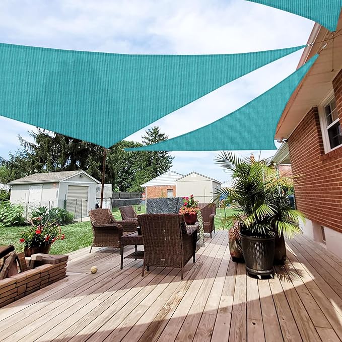 Patio Paradise 15' x 15' x 15' Sun Shade Sail Triangle Canopy Shade Cloth by Patio