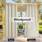 NICETOWN Outdoor Curtain for Patio Waterproof & Windproof, Thermal Insulated - Image 4