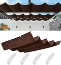 Outdoor Retractable Pergola Canopy 5' x 18' Waterproof Shade Cover by WoaceSunShadeSail
