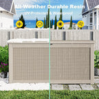 320 Gallon Outdoor Deck Box, Lockable Waterproof Outdoor Storage Boxes - Image 6