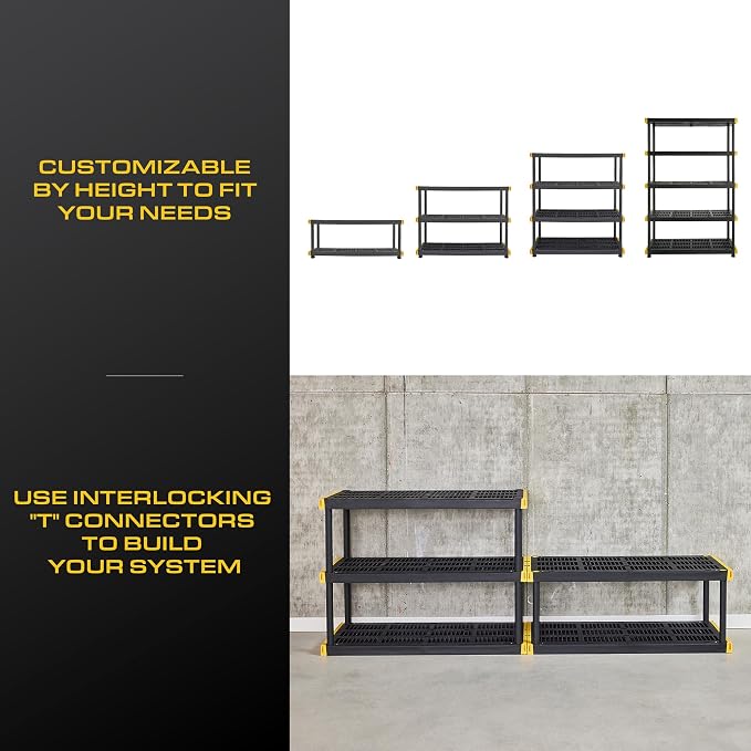 CX 5-Tier Heavy Duty Plastic Storage Shelves - Image 7