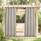 NICETOWN 2 Panels Natural Outdoor Curtains - Image 2